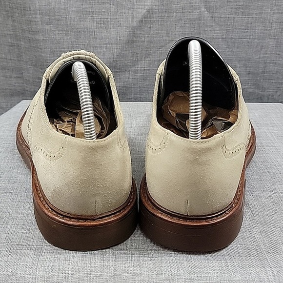 Heschung Wingtip Oxford Cream Suede leather Dress Shoe men\'s SZ 10.5 main image 9